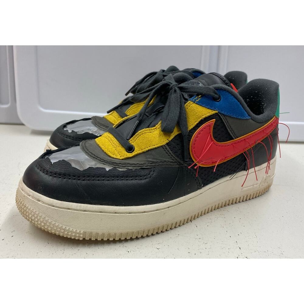 Men Nike AF1 Air Force One BHM Black History Month leather sneakers CT5534-001 7